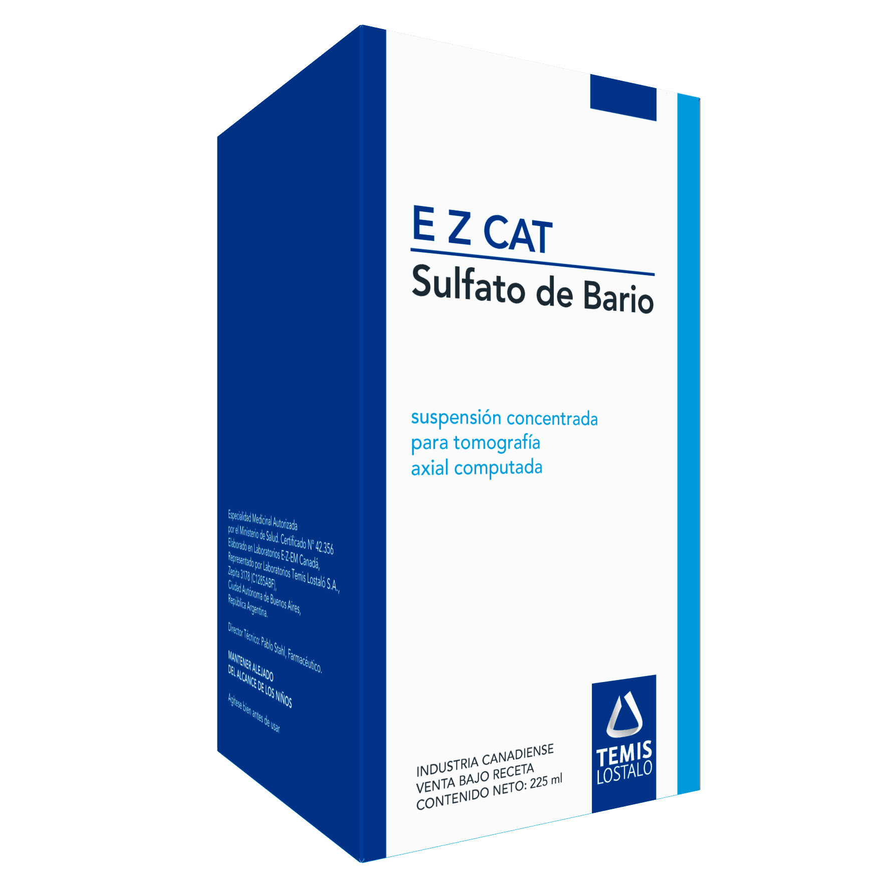 Presentación de E-Z-CAT, sulfato de bario